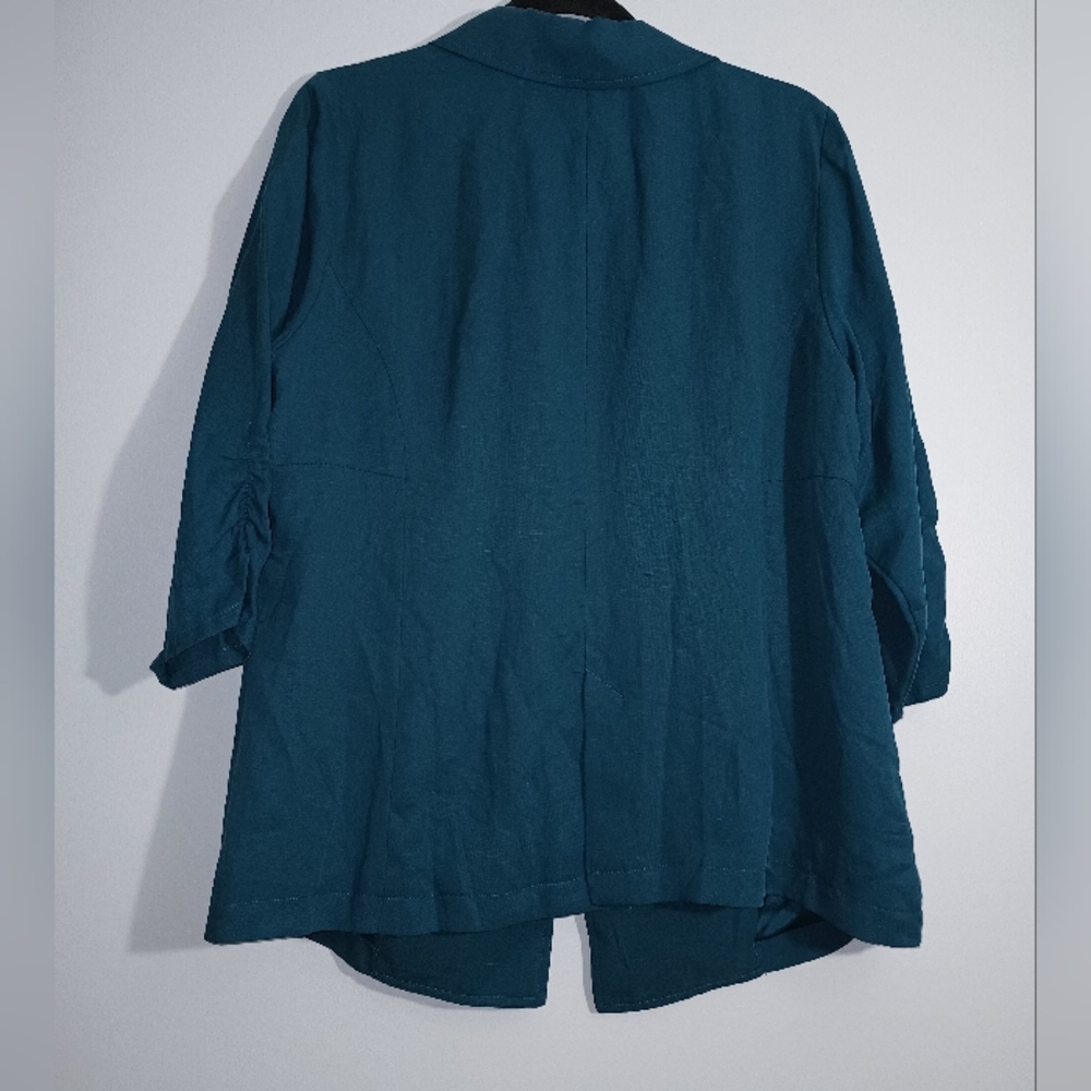 Torrid Studio Linen‎ Legion Blue Blazer 00 M/L 10 - Picture 9 of 13